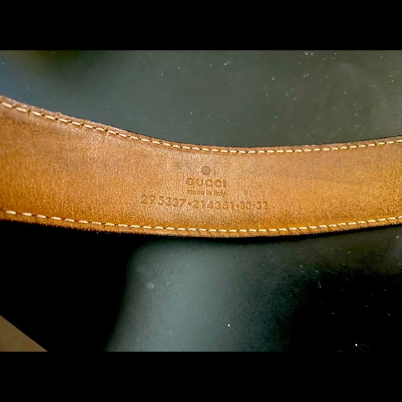 GUCCI black leather belt. - Picture 3 of 3